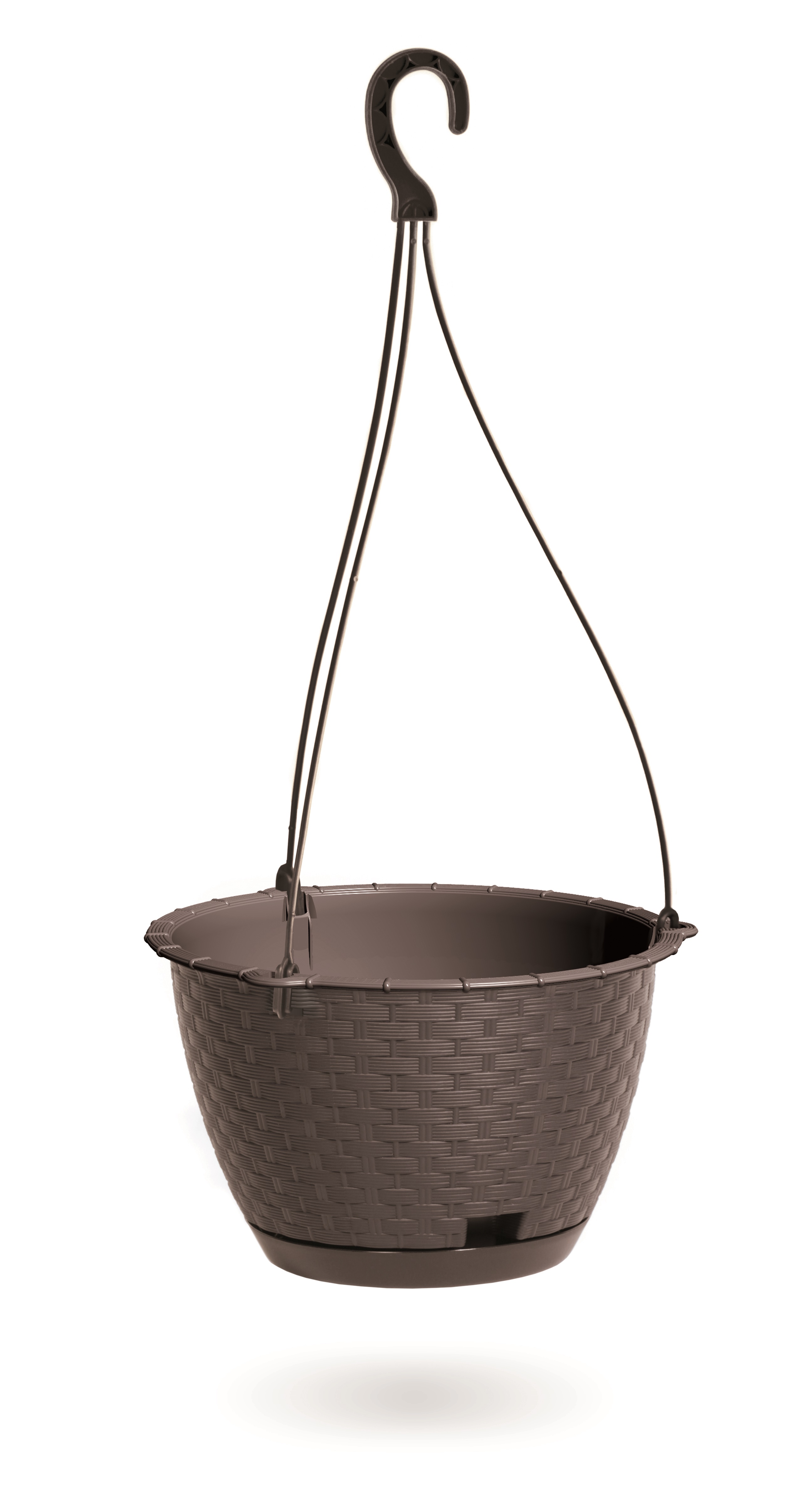 květináč RATOLLA ROUND W DRLW 240 tm. hnědý