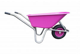 koločko LIVEX 100 l, pzn rám, kolo nafukovací, rozložené – plastová korba fialová, nosnost 100 kg